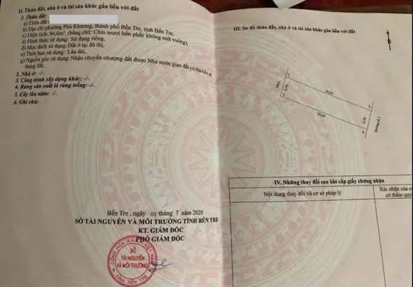 Bán đất thổ cư 94m2 đường oto phường Phú Khương,giá 1,65 tỷ