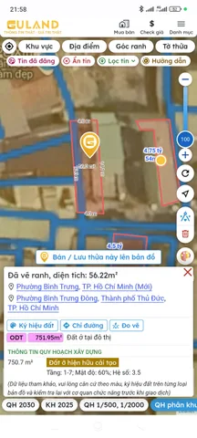 Bán đất 56.2m² full thổ cư ngang 4m giá 4.2 tỷ tại Phường Bình Trưng