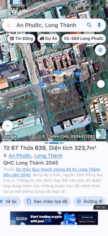 Bán đất 322.7m² ngang 11m giá 6.2 tỷ Xã An Phước