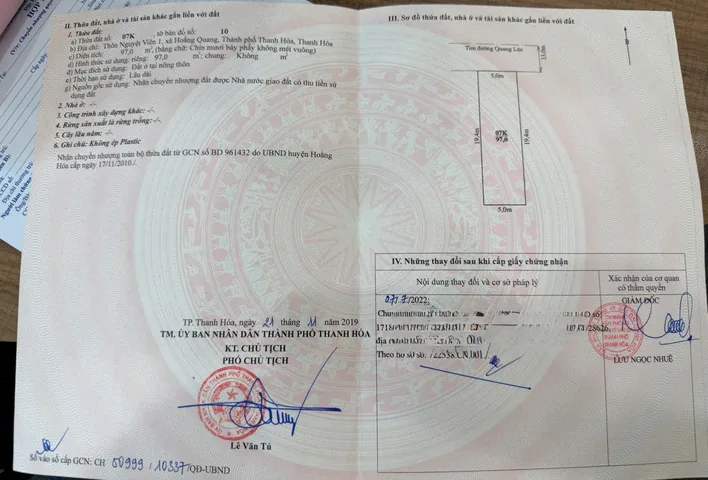 BÁN LÔ ĐẤT TRỤC CHÍNH XÃ HOẰNG QUANG – TP THANH HÓA