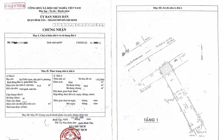 Mặt Tiền Đường Ấp Chiến Lược Nhà , Cấp 4, DT: 94m² ngang 4,3m giá 7.65 tỷ Phường Bình Hưng Hòa
