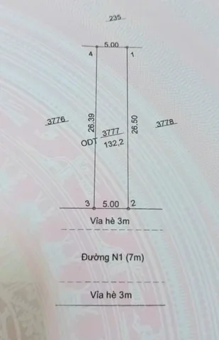 Bán đất 131.9m² ngang 5m giá 1.8 tỷ Phường Chánh Phú Hòa
