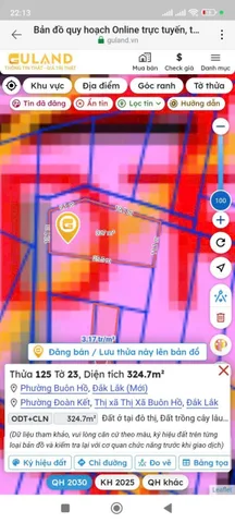 Bán đất 324.7m² giá 1.8 tỷ Phường Buôn Hồ