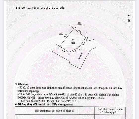 🔥 LÔ GÓC 100M² – VỊ TRÍ KIM CƯƠNG TRUNG TÂM ĐOÀI PHƯƠNG (SƠN TÂY) 🔥
• Sát Quốc lộ 21A & tỉnh lộ DT82
🏡 Lô góc – 2 mặt thoáng
• Diện tích: 100m², thửa vuông vắn
• Phù hợp xây ở, đầu tư sinh lời, kinh doanh nhỏ
• Không gian sống thoáng, tiềm năng tăng 