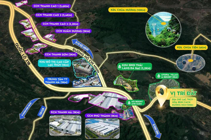 ĐẦU TƯ F0 – ĐẤT NỀN LÕI KCN & NGHỈ DƯỠNG Lạc Thủy – Hòa Bình