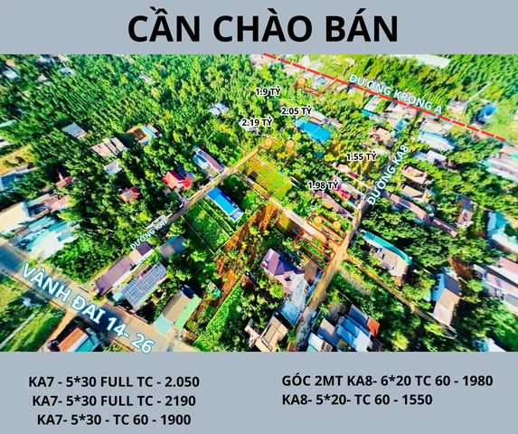 🔥 BÁN ĐẤT KA8 – PHƯỜNG TÂN AN – BMT 🔥 5* 20 -TC 60