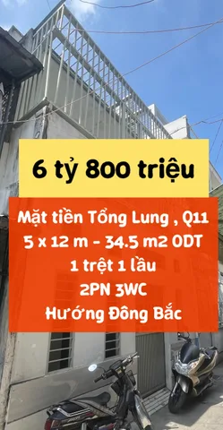 Mặt tiền Tổng Lung giá 6.8 tỷ