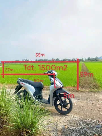 Bán đất 2069.6m² ngang 5m giá 1.5 tỷ Xã Hòa Khánh