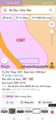 Bán đất 346m² ngang 11m giá 1.4 tỷ Xã Nghĩa Thành