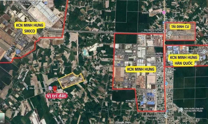 Bán đất 134.1m² ngang 5m giá 535 triệu Phường Minh Hưng 3