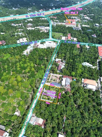 Bán Miếng Đất Vườn 779m2, Đã Xây Tường Rào Bao Quanh Kiên Cố ở An Sơn, Gần Sông SG
