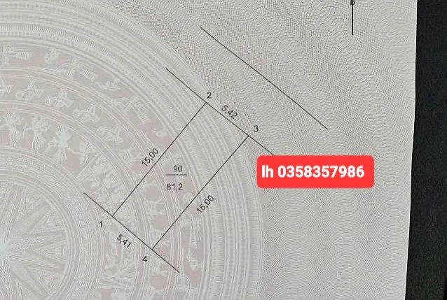 Bán đất 81.2m² ngang 5.42m giá 7.73 tỷ Xã Quang Minh