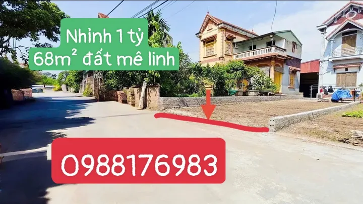 BÁN ĐẤT MÊ LINH NHỈNH 1 TỶ