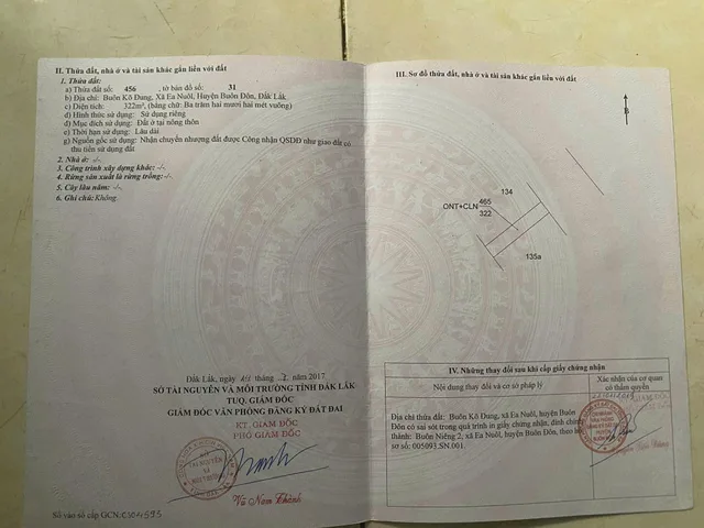 Bán đất 1000m² giá 9 tỷ Xã Ea Nuôl