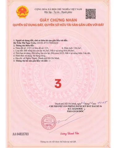 Bán đất 126,5m² ngang 5m giá 560 triệu Xã Nghĩa Thành Châu Đức
