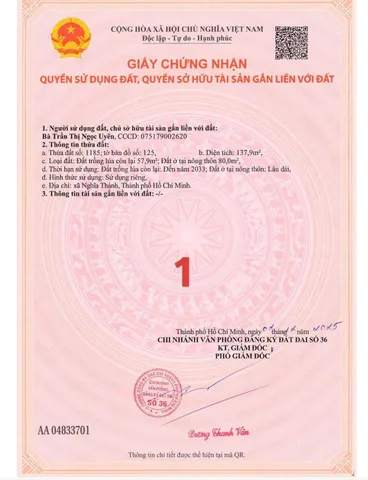 Bán đất 137,9m² ngang 5m giá 580 triệu Xã Nghĩa Thành Châu Đức