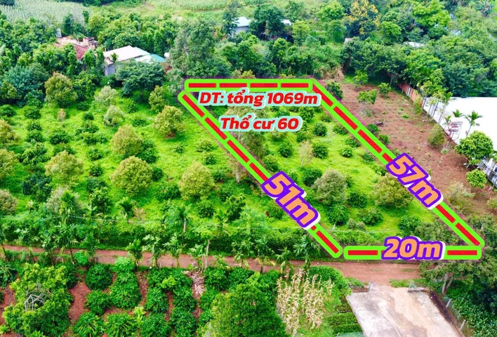 Bán đất 1069m² giá 669 triệu Xã Ea Ning