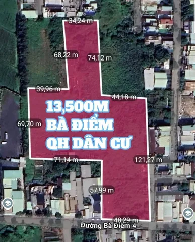 Bán đất 15000m² giá tốt gọi Đất Lớn.Com chuyên đất lớn Hóc Môn Xã Bà Điểm