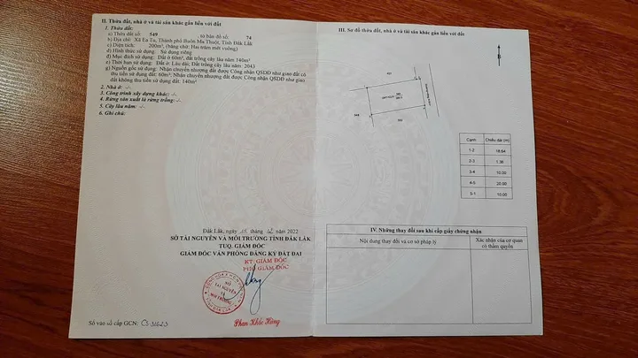 Bán đất 200m² giá 1.7 tỷ Phường Tân An