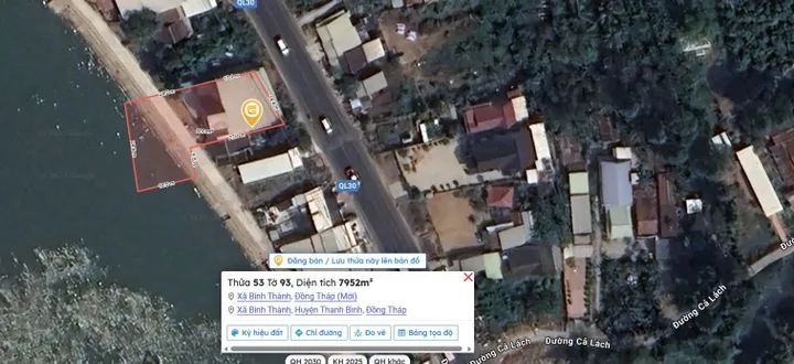 Bán đất 7952m² giá 9.54 tỷ Xã Bình Thành