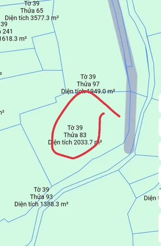 Bán đất 2033.7m² ngang 5m giá 700 triệu Xã Hòa Phú