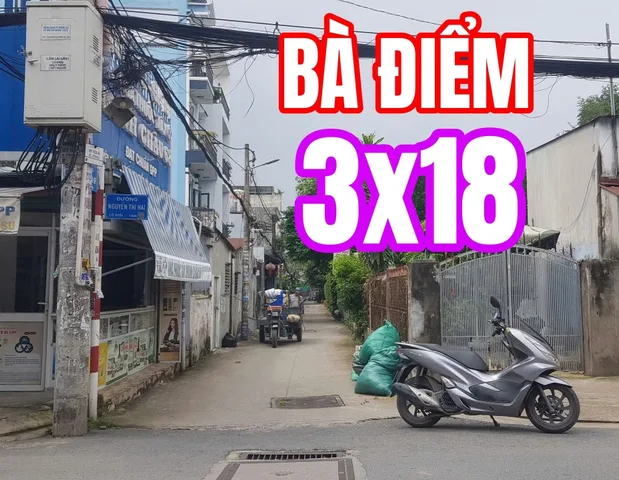 Bán đất 54m² ngang 3m giá 2ty350 Xã Bà Điểm gần ngã 4 Trung Chánh Hóc Môn