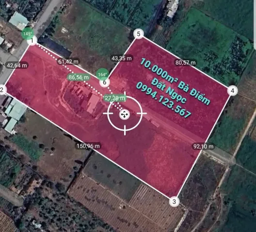 Bán đất 11800m² ngang 45m giá 98 tỷ Xã Bà Điểm