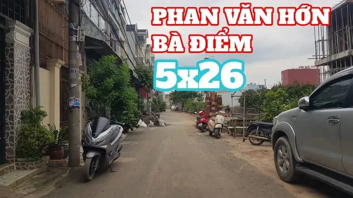 Bán đất 130m² ngang 5x26m giá 5.5 tỷ Xã Bà Điểm sát Phan Văn Hớn