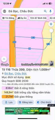 Bán đất 1009m² ngang 18m giá 1.55 tỷ Xã Nghĩa Thành