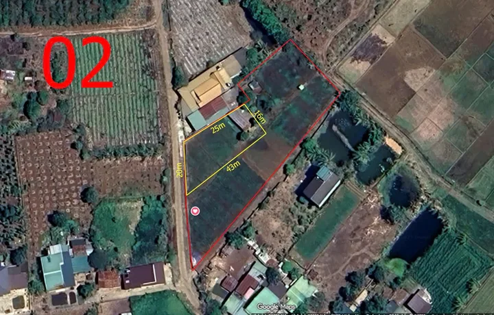 Bán đất 720m² ngang 30m giá 1.7 tỷ Xã Hòa Phú, thổ cư 150m2