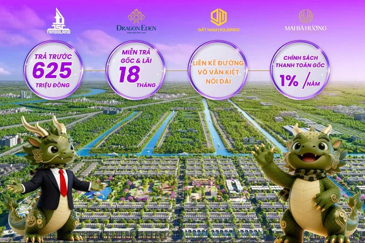 CẦN BÁN GẤP ĐẤT NỀN KDC DRAGON EDEN DIỆN TÍCH 90M2 SHR FULL THỔ CƯ, TT NHẸ NHÀNG 1%/NĂM