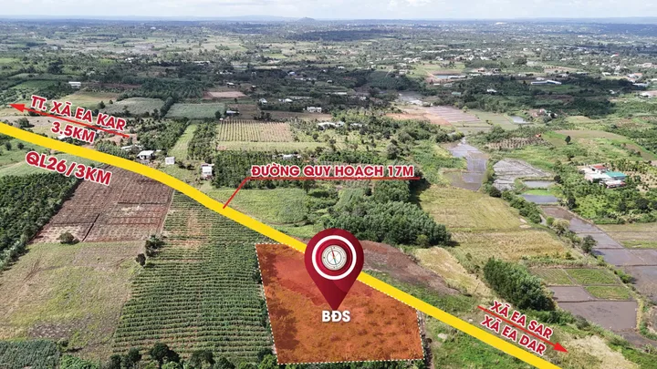 Bán đất 156m² ngang 6m giá 299 triệu Xã Ea Kar