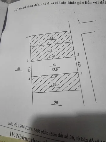Bán đất Đại Cát, Bắc Từ Liêm, 53m2, mặt tiền 4.25m, ô tô, 6.8 tỷ