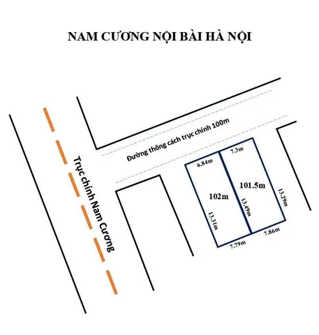 101.5M2 TẠI THÔN NAM CƯƠNG XÃ NỘI BÀI