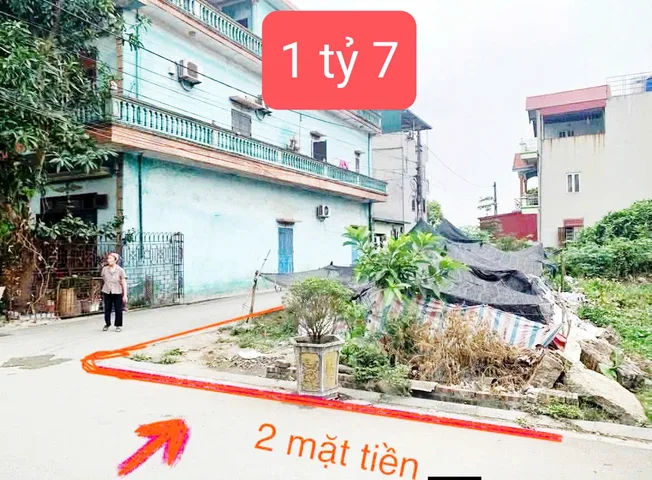Giảm giá 100 triệu bán gấp lô đất lô góc 2 mặt tiền giá 1 tỷ 7  ở Phúc Yên