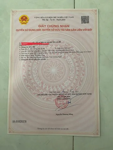 Bán đất sơn tịnh