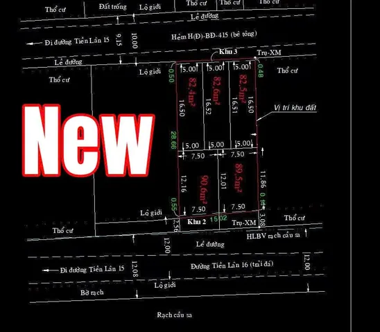 Bán đất 85m² ngang 5m giá 4.45 tỷ Xã Bà Điểm