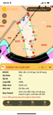 Bán đất 2189.8m² ngang 22.9m giá 1.3 tỷ Xã Ea M’Droh