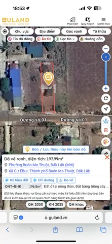 Bán đất 198m² giá 1.09 tỷ Phường Buôn Ma Thuột
