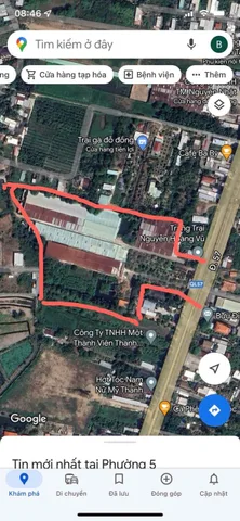 Bán đất 23270 m2, ngang 65m giá 260 tỷ, mặt tiền đường nhựa QL57 phường Thanh Đức, Vĩnh Long