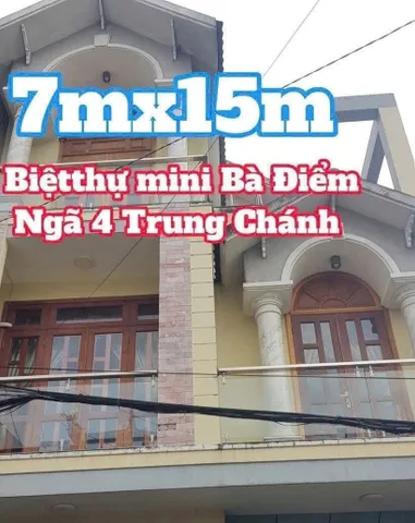 BIỆT THỰ MINI 7x15 có 2 tầng BÀ ĐIỂM CHƯA QUA KD GẦN NGÃ 4 TRUNG CHÁNH SÁT QL22 6TY550