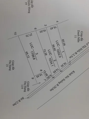 Bán đất 1811.2m² ngang 9m giá 1.09 tỷ Phường Vĩnh Thông