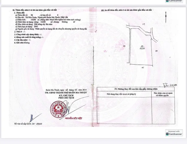 Bán đất 14721.6m² ngang 250m giá 6.62 tỷ Xã Hòa Phú