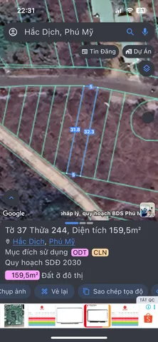 Bán đất 159m² ngang 5m giá 895 triệu Phường Tân Thành Phú Mỹ