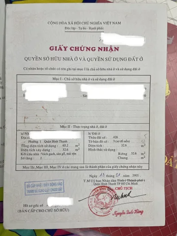 Bán nhà 32.7m² giá 3.8 tỷ Phường Gia Định