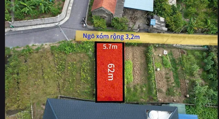 Bán 62 m Hợp Thành ngay cạnh đường thôn trải nhựa . Giá rẻ.l/h :076.231.9990 e Thúy
