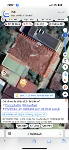 Bán đất 239.9m² giá 3.8 tỷ Phường Ea Kao