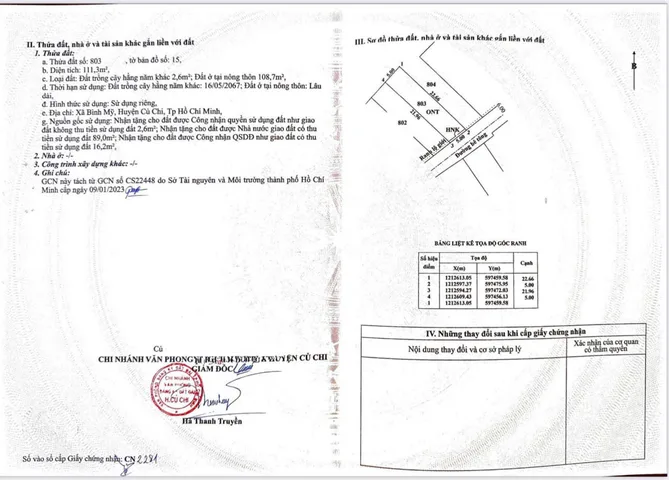 (S703) Đất 1/ Hà Duy Phiên, dt 111m2, đất ở hiện hữu, giá 2 tỷ 200