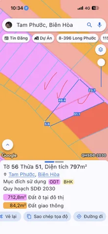 Bán đất 1856m² ngang 30m giá 12 tỷ tại Phường Tam Phước