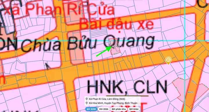 Bán đất 6149.8m² giá 8.2 tỷ Xã Phan Rí Cửa